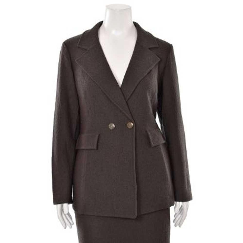 St. John Knits 2Pc Jacket & Skirt Suit in Mocha B… - image 3