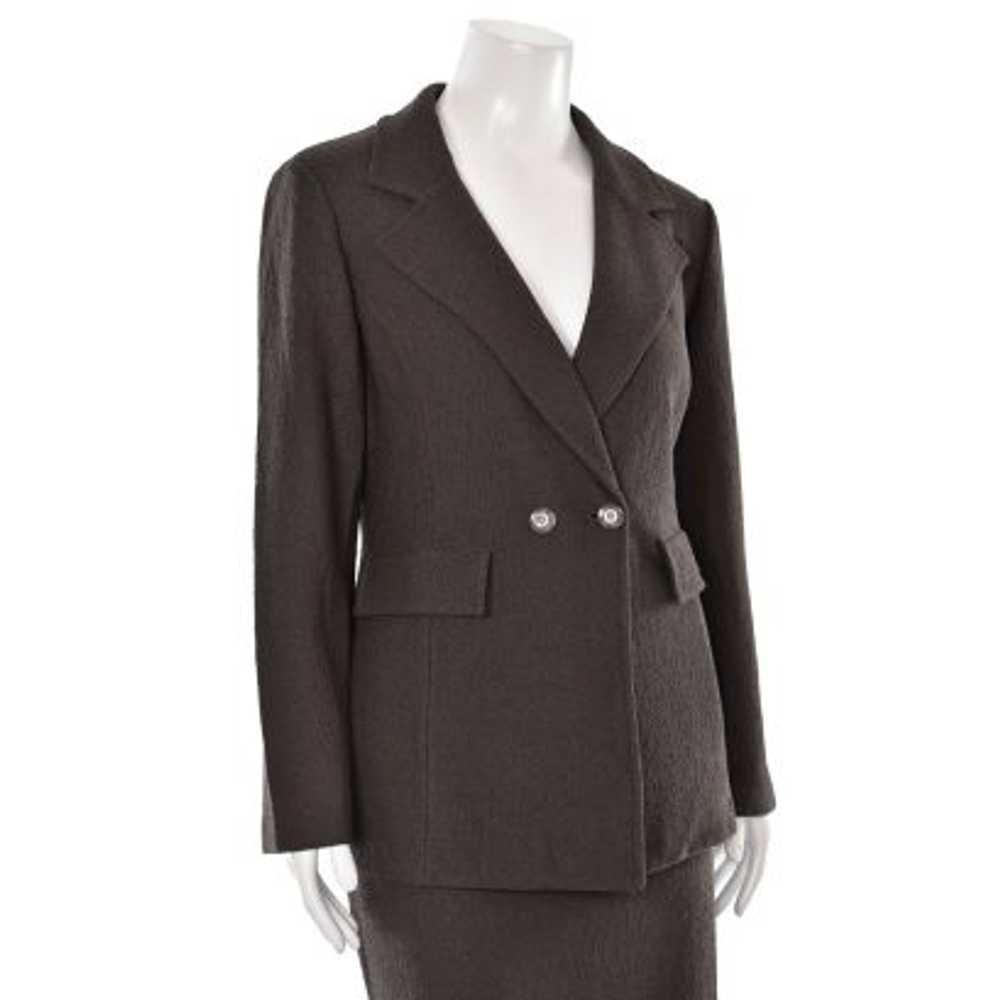 St. John Knits 2Pc Jacket & Skirt Suit in Mocha B… - image 5