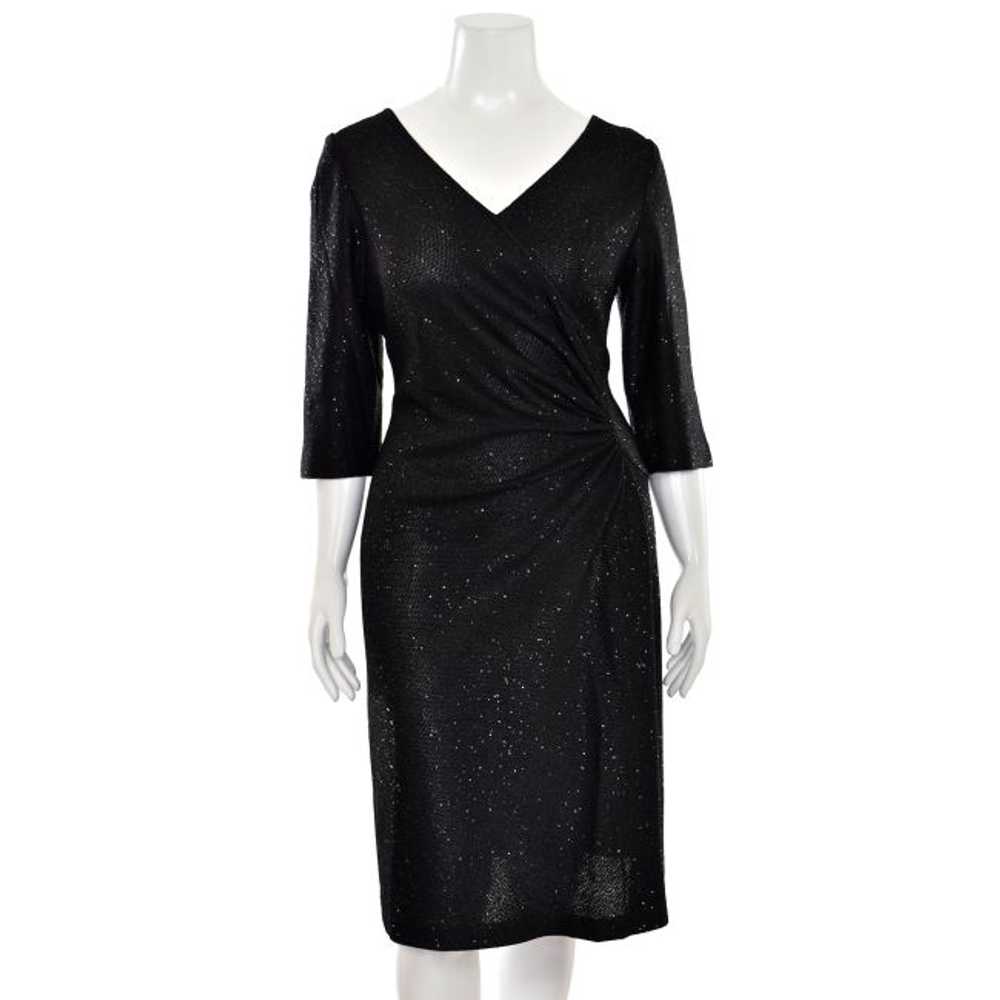 St. John Knits Sequin Surplice Style Sheath Dress… - image 1