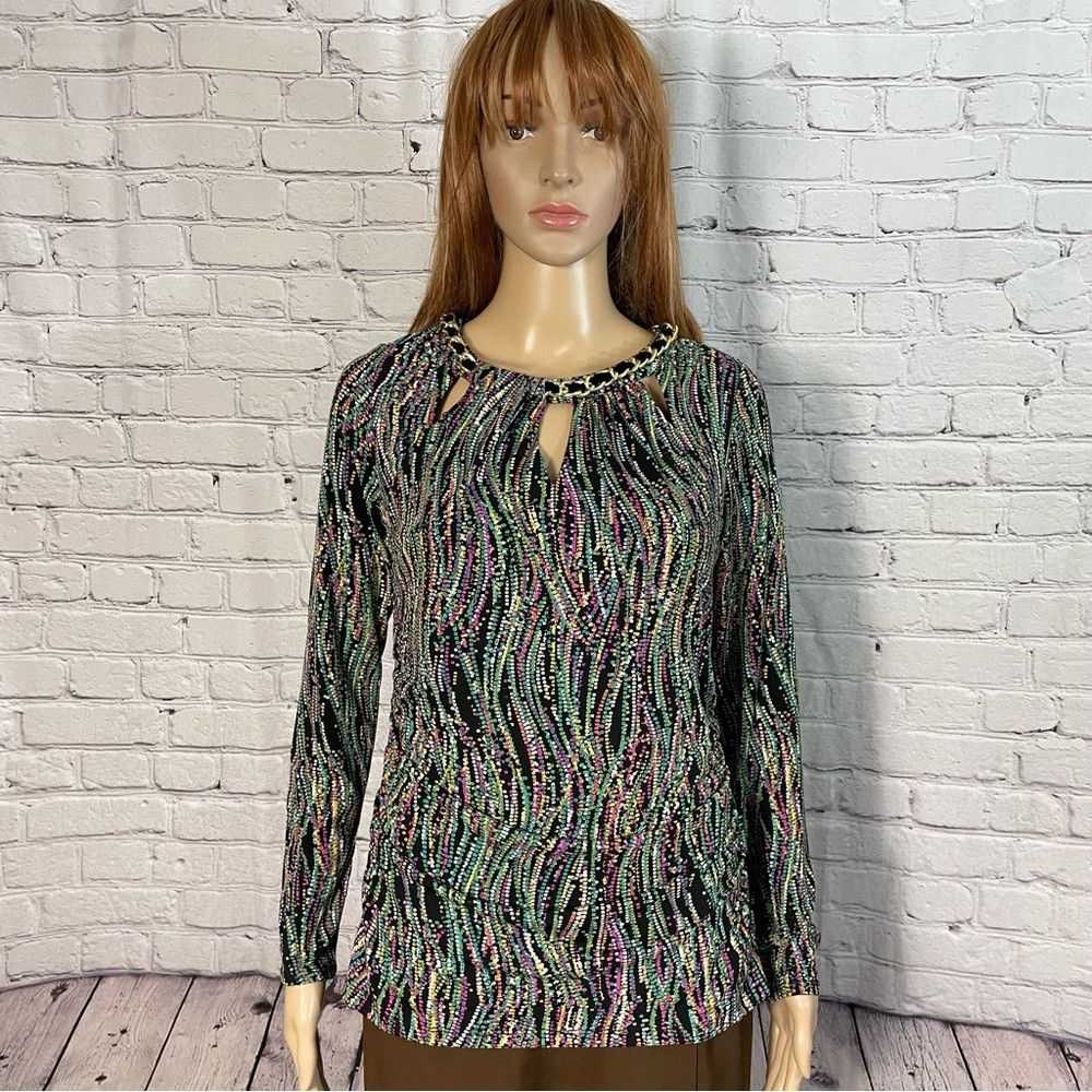 Other Thalia Sodi Tri Cut Chain Neck Long Sleeve … - image 1