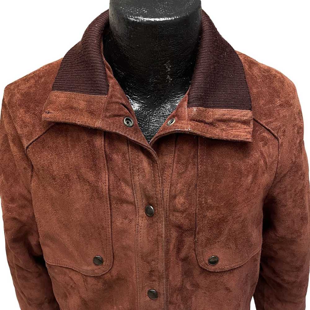 Unkwn 70’s Lane Bryant RUST Brown Suede Winter He… - image 2