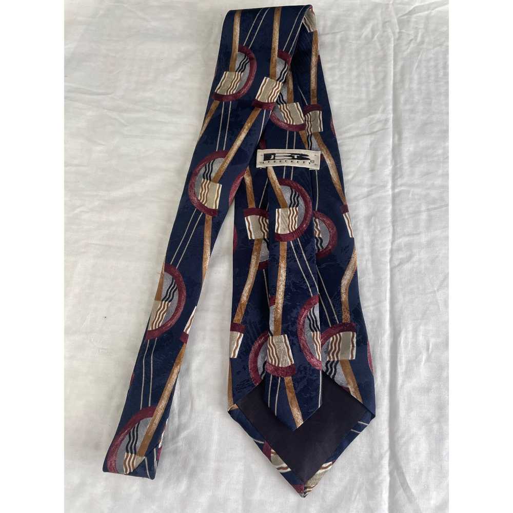 Other JT Beckett Men's Blue Multicolor Silk Tie 5… - image 3