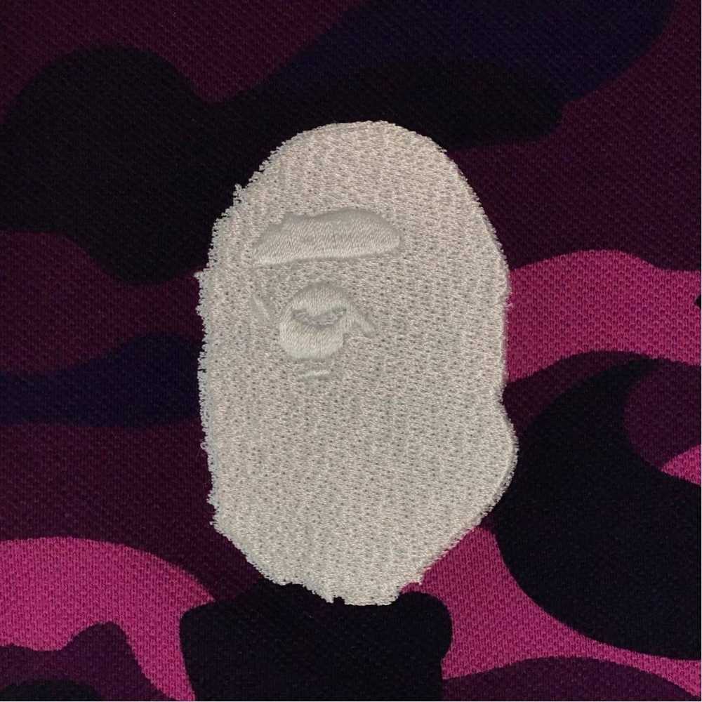 Bape BAPE Purple camo APE HEAD LOGO polo shirt - image 2