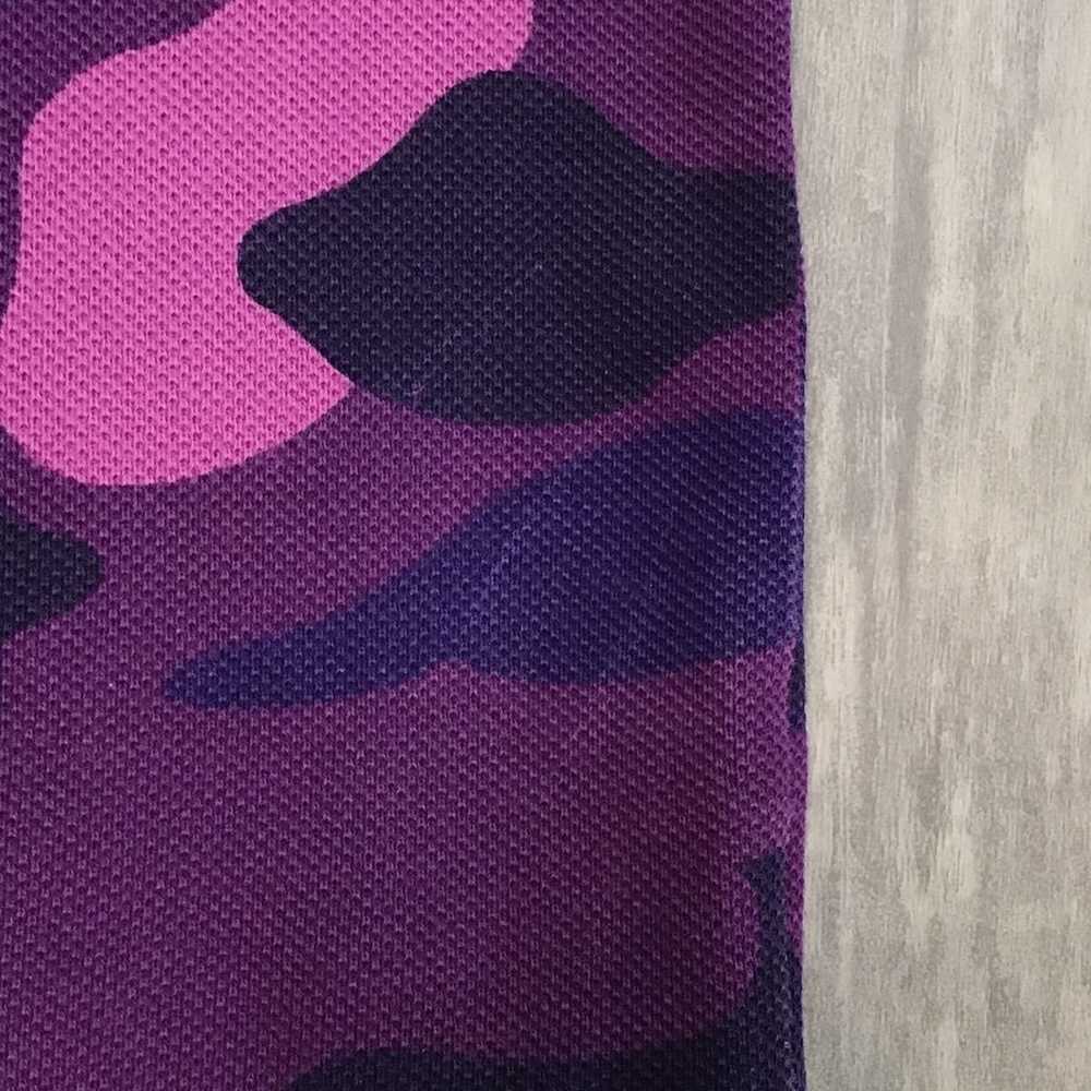 Bape BAPE Purple camo APE HEAD LOGO polo shirt - image 5