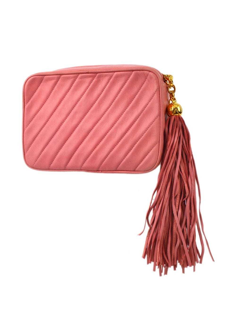 CHANEL Pre-Owned 1992 mini Fringe camera bag - Pi… - image 2