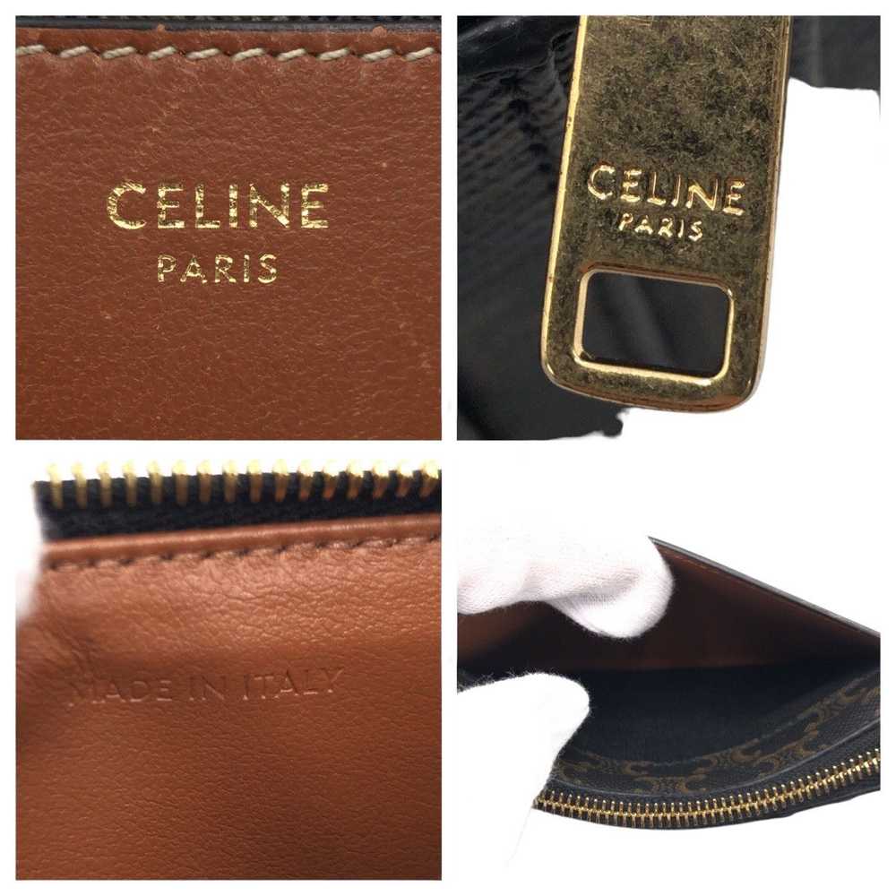 Celine Celine Celine Triomphe Canvas Coin Case Ca… - image 4