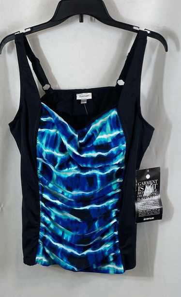 NWT Avenue Womens Black Blue Sleeveless Wide Strap