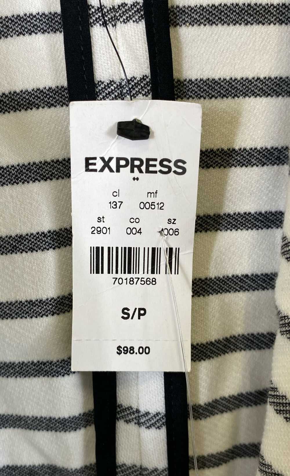 NWT Express Womens White Black Striped Single-Bre… - image 3