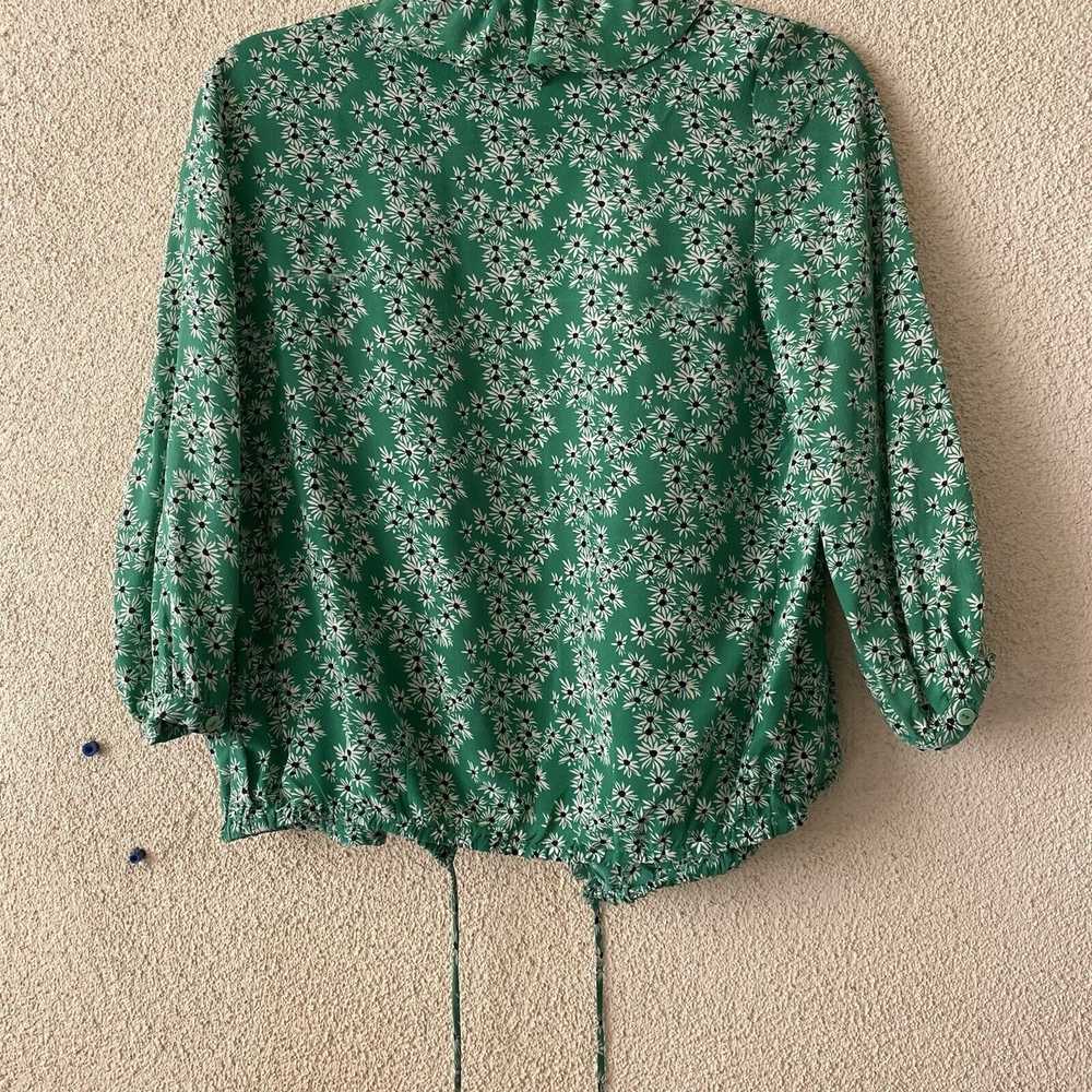 Rixo Rixo Womens Top Green Silk Floral Print Wrap… - image 8