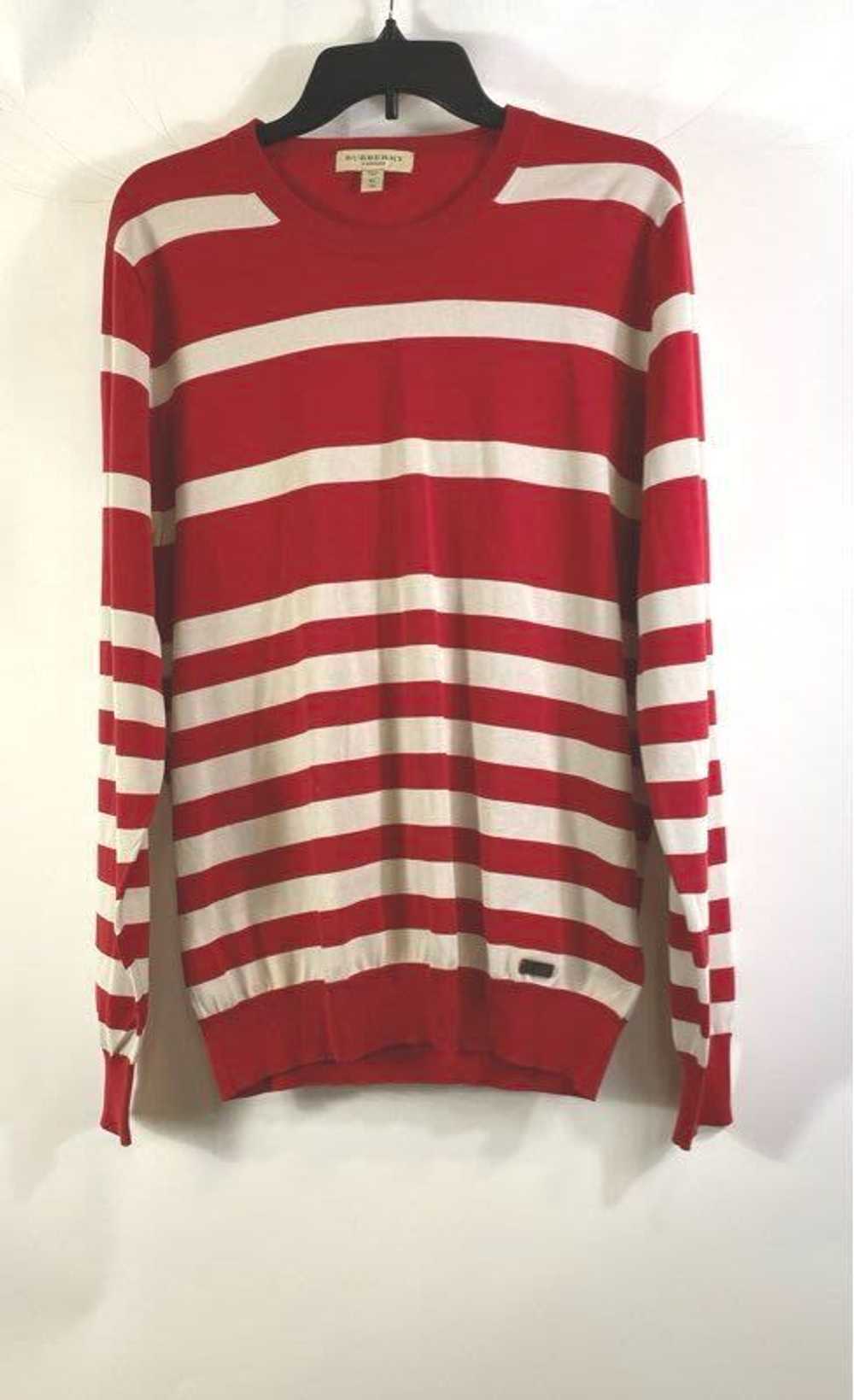 Burberry London Red Striped Long Sleeve - Size X … - image 1