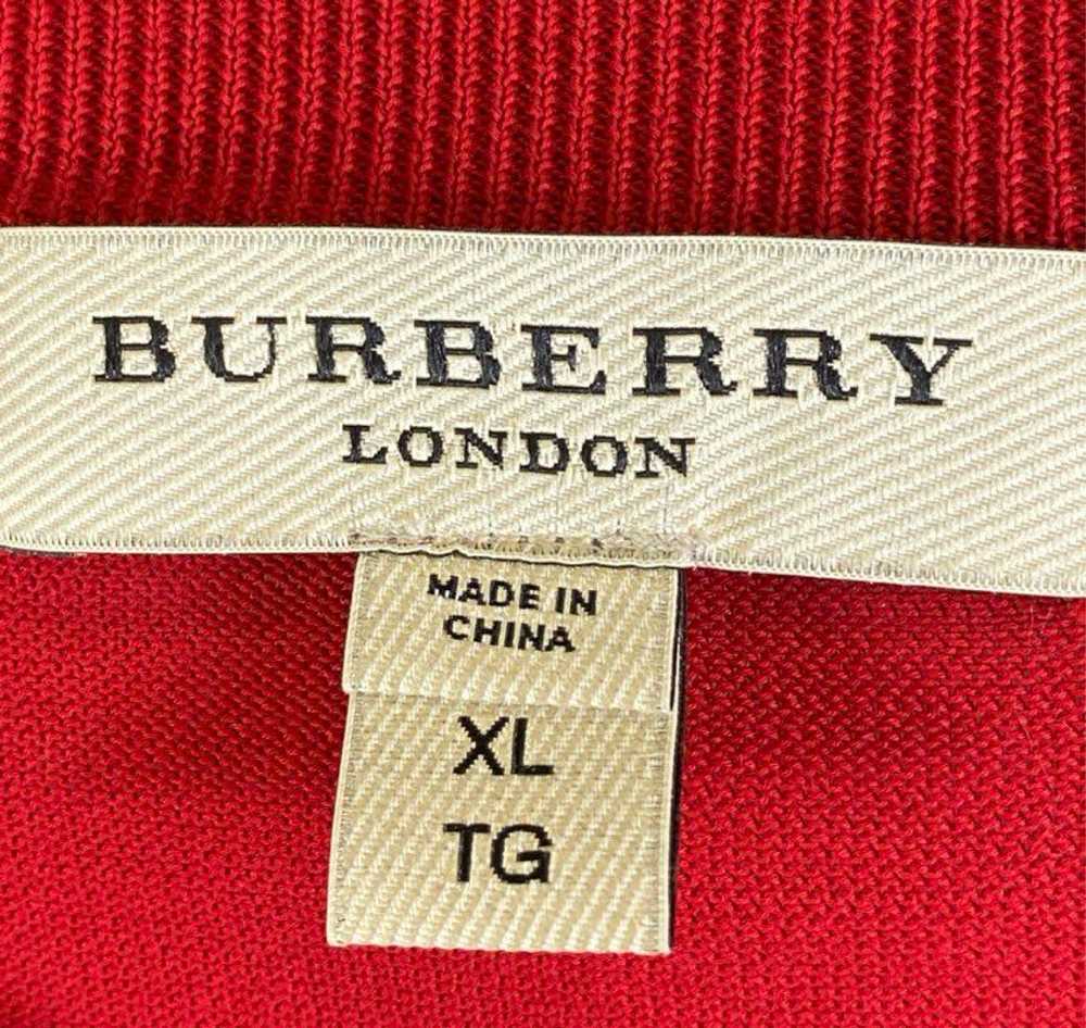 Burberry London Red Striped Long Sleeve - Size X … - image 3