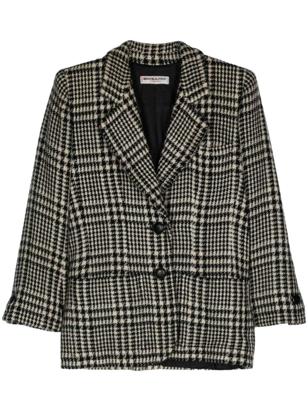 Saint Laurent Pre-Owned 1980s houndstooth blazer … - image 1