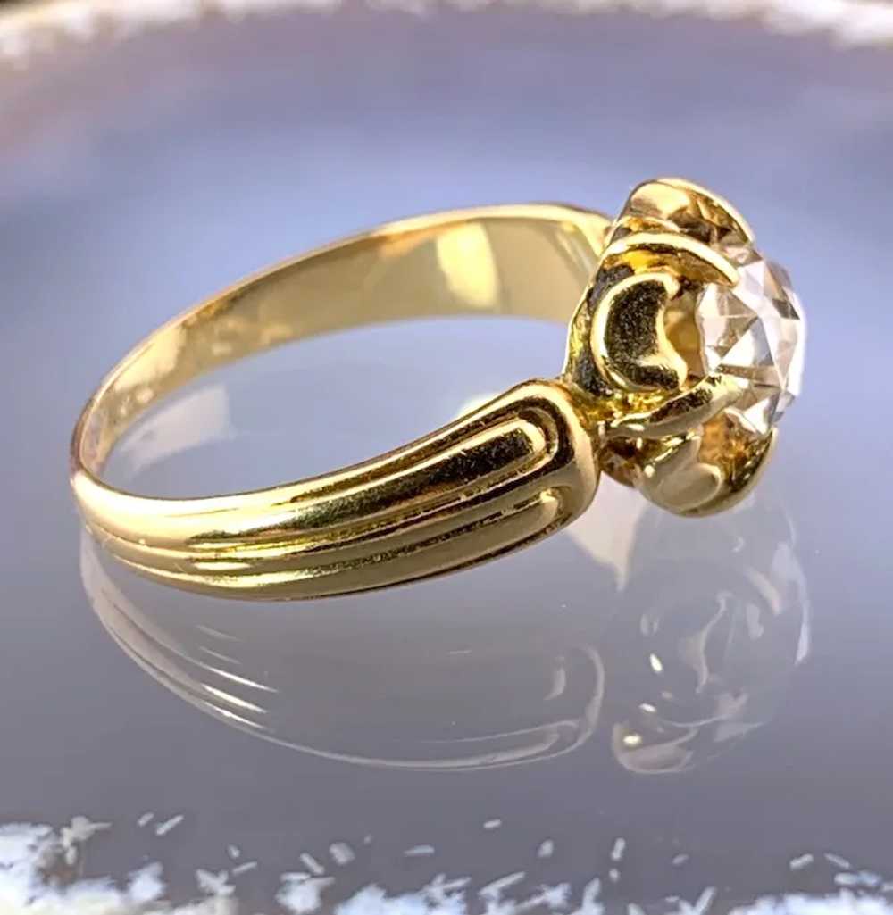 Antique French 18K & Diamond Ring - image 3