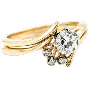 Romantic .67ctw Diamond Engagement Ring Set in Yel