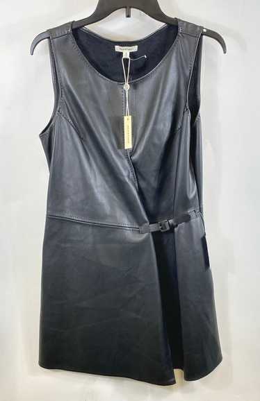 NWT Max Studio Womens Black Faux Leather Sleeveles