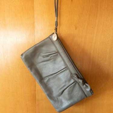 Vintage MCM Etra Dark Gray Leather Wristlet Purse - image 1