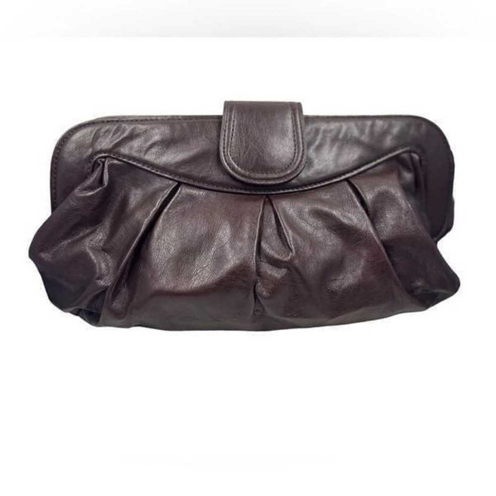 Chateau brown leather vintage clutch purse - image 2