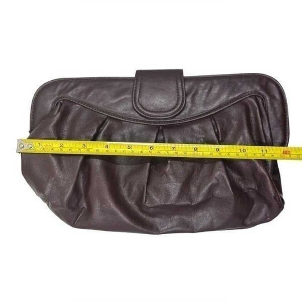 Chateau brown leather vintage clutch purse - image 6