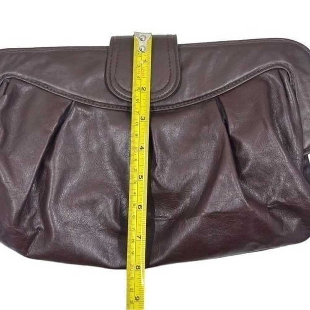 Chateau brown leather vintage clutch purse - image 7