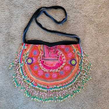 Handmade Thai Crossbody Bag Colorful Boho Chic Be… - image 1