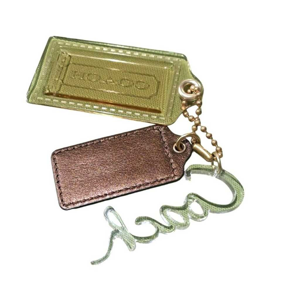 Coach Rare Poppy 3 Piece Hang Tag Keychain Leathe… - image 2