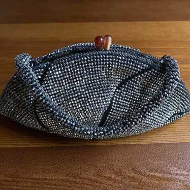 Vintage retro custom handmade bead bag