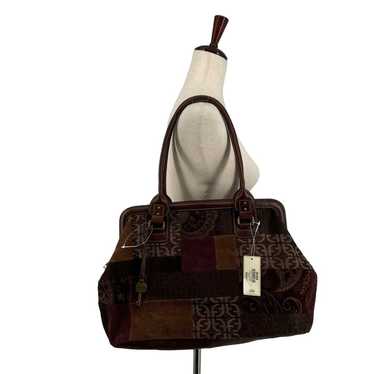 Vintage Y2K Fossil Patchwork Carpet Shoulder Bag S