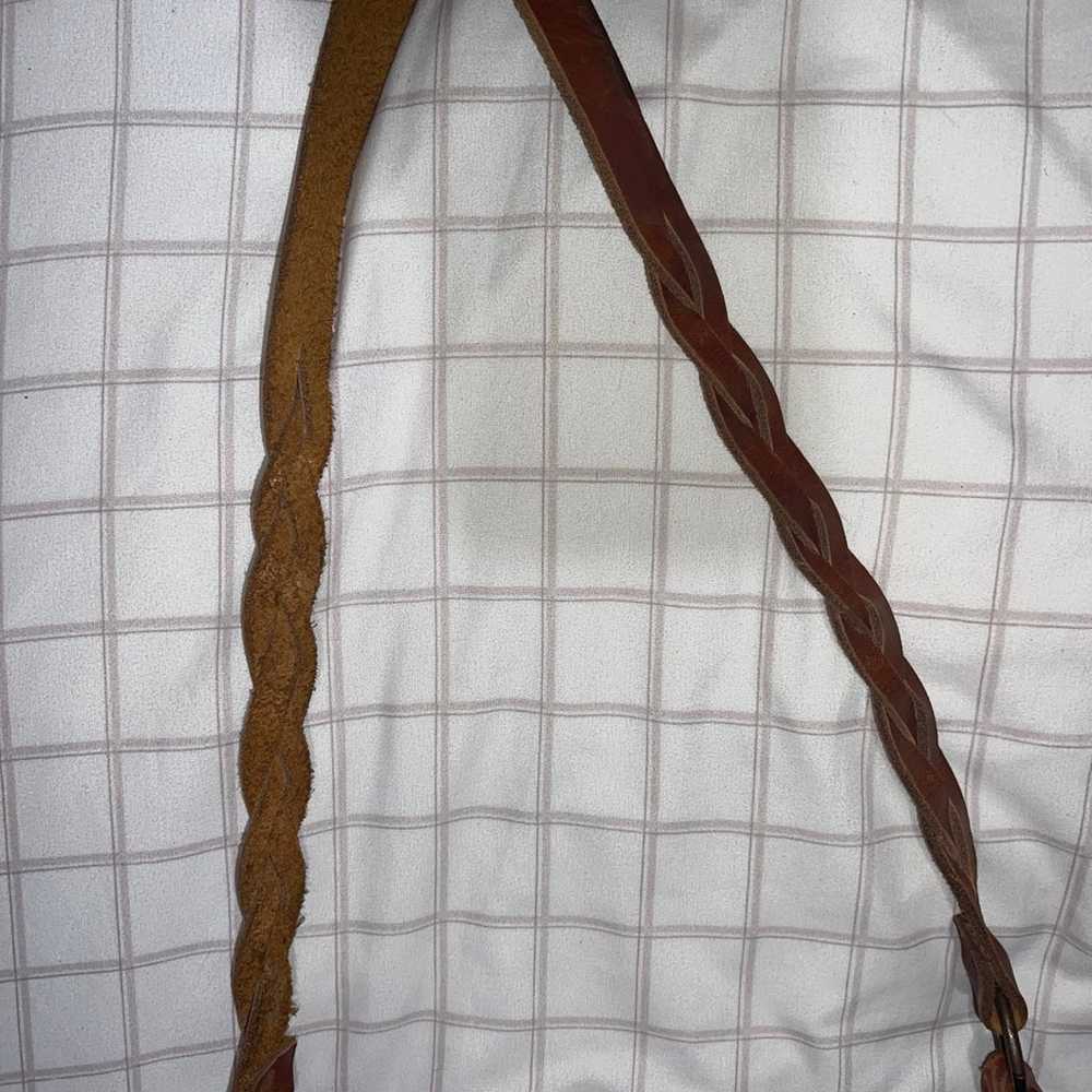 Vintage 70s Boho Leather Purse made in Mexico - image 11