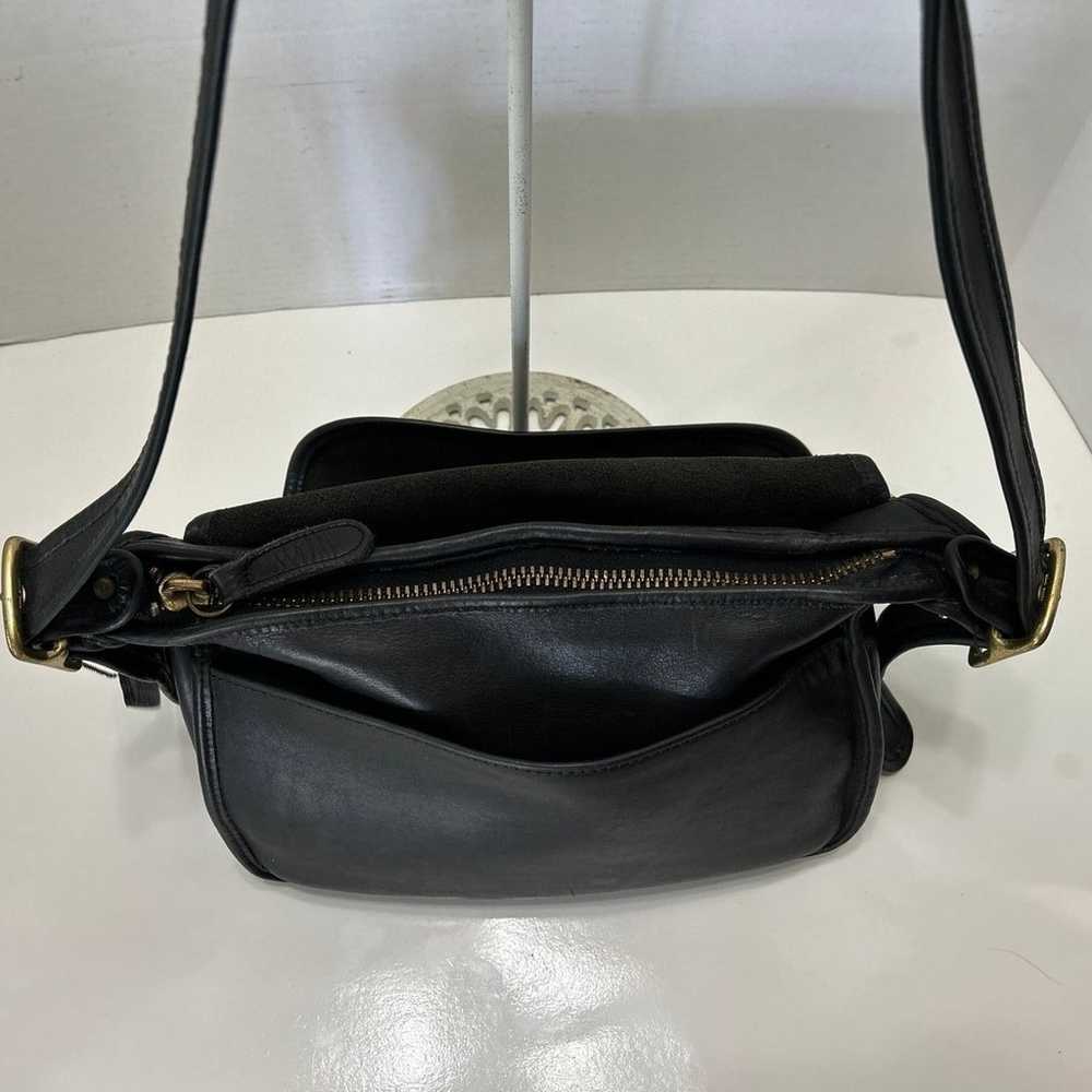 Vintage coach bag #9951 Black Leather Shoulder Ba… - image 2