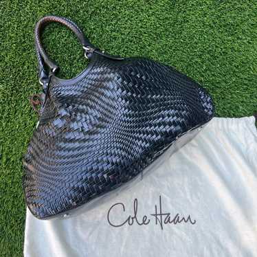 Cole Haan Genevieve Leather Woven Bag Y2K - image 1