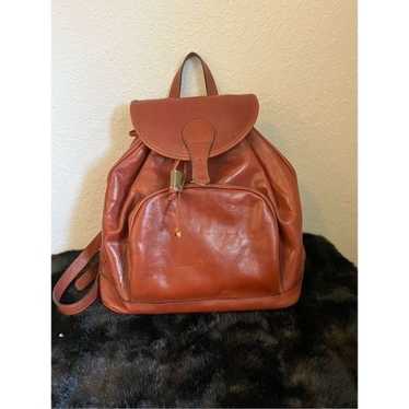 Vintage leather MAZZANTA made in Italy bag backpa… - image 1