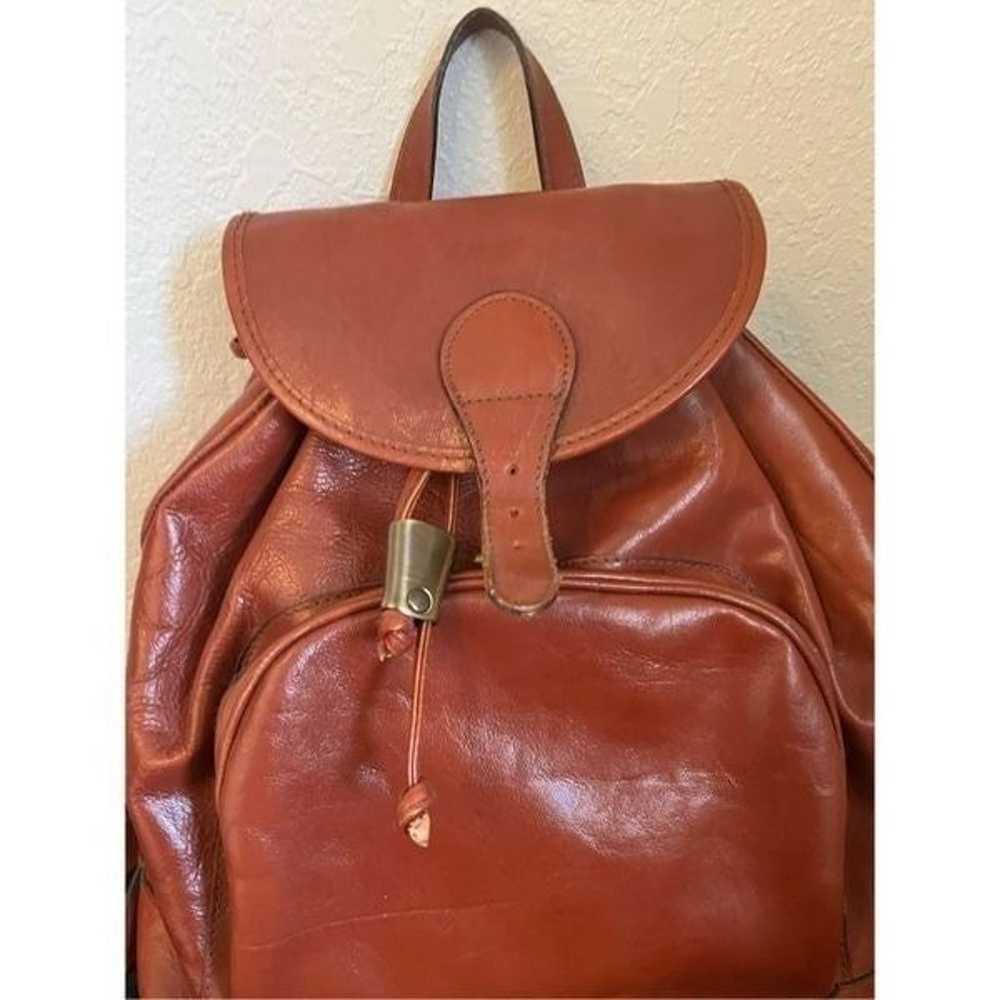 Vintage leather MAZZANTA made in Italy bag backpa… - image 2