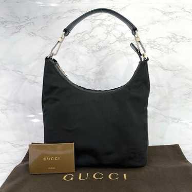 GUCCI Handbag Leather Nylon Black - image 1