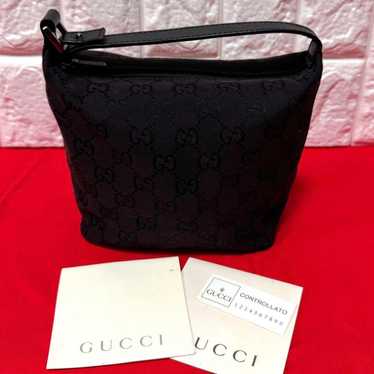 GUCCI Handbag Accessory Pouch GG Pattern Canvas L… - image 1