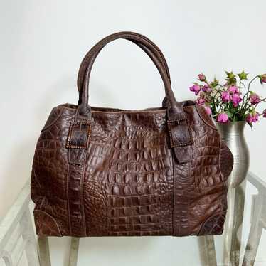 Vintage Genuine Leather Crocodile Handbag - image 1