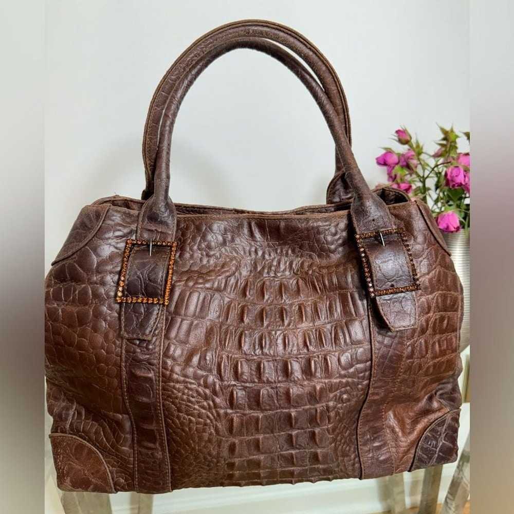 Vintage Genuine Leather Crocodile Handbag - image 2