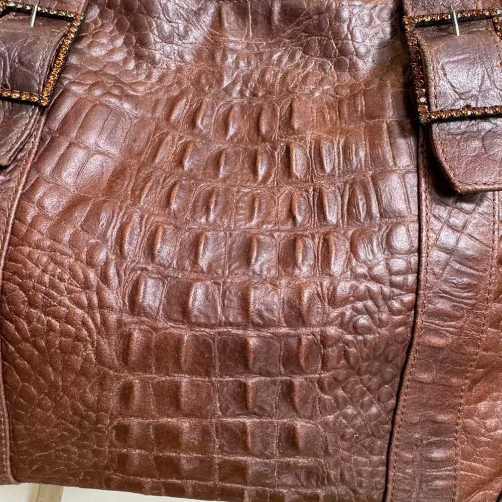 Vintage Genuine Leather Crocodile Handbag - image 3