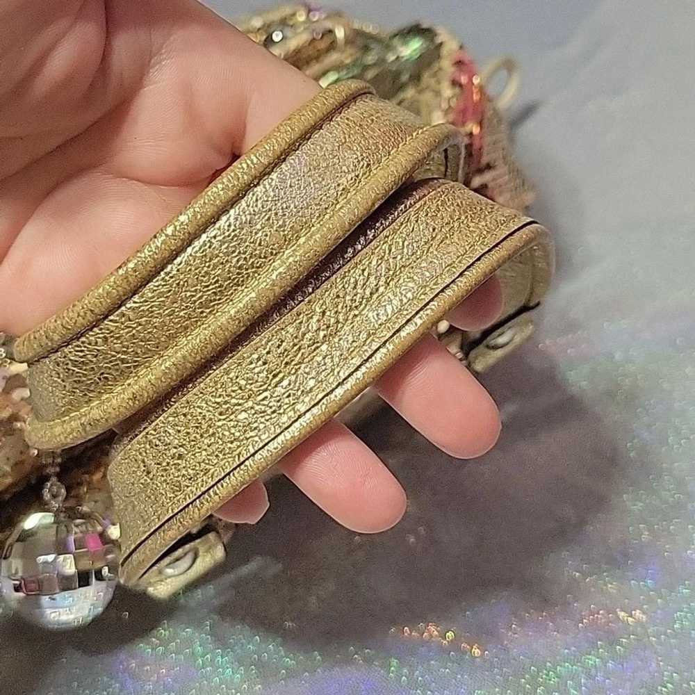 Coach RARE Y2k Vintage XL Gold Sequin 'Spotlight'… - image 10