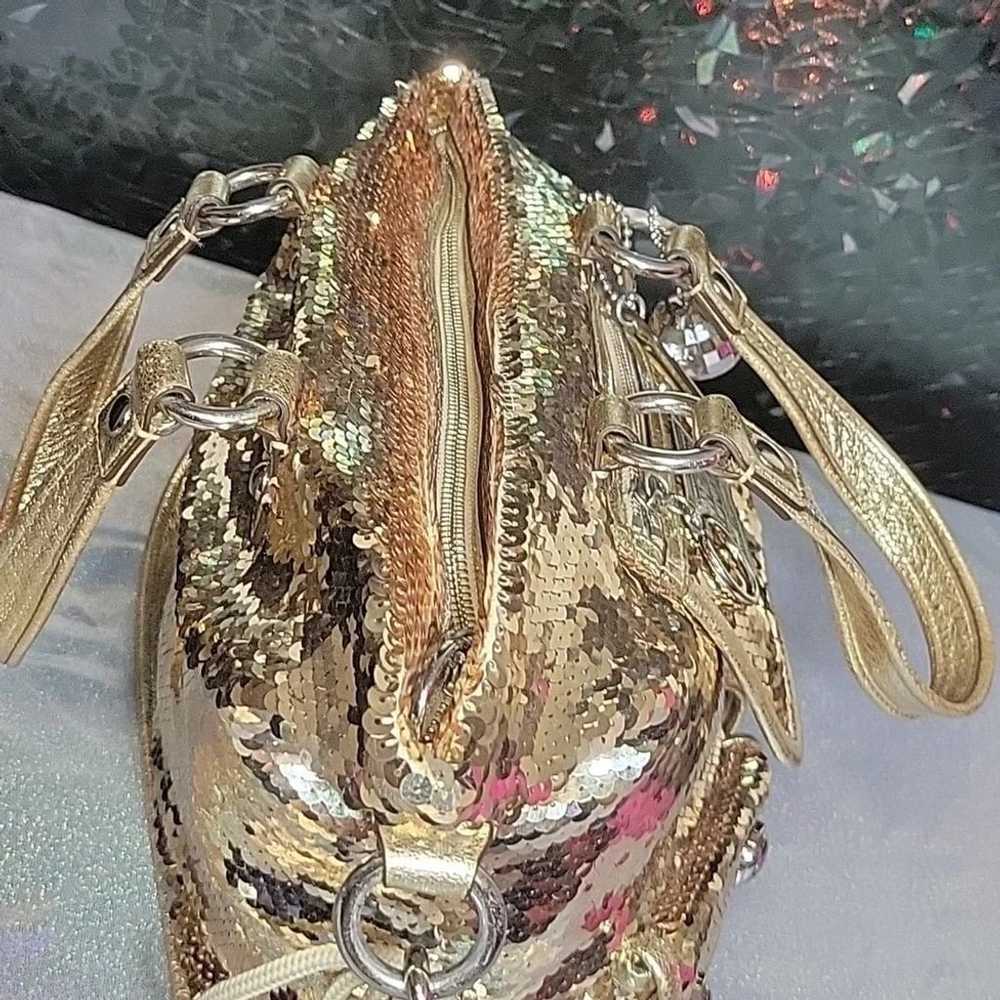 Coach RARE Y2k Vintage XL Gold Sequin 'Spotlight'… - image 4