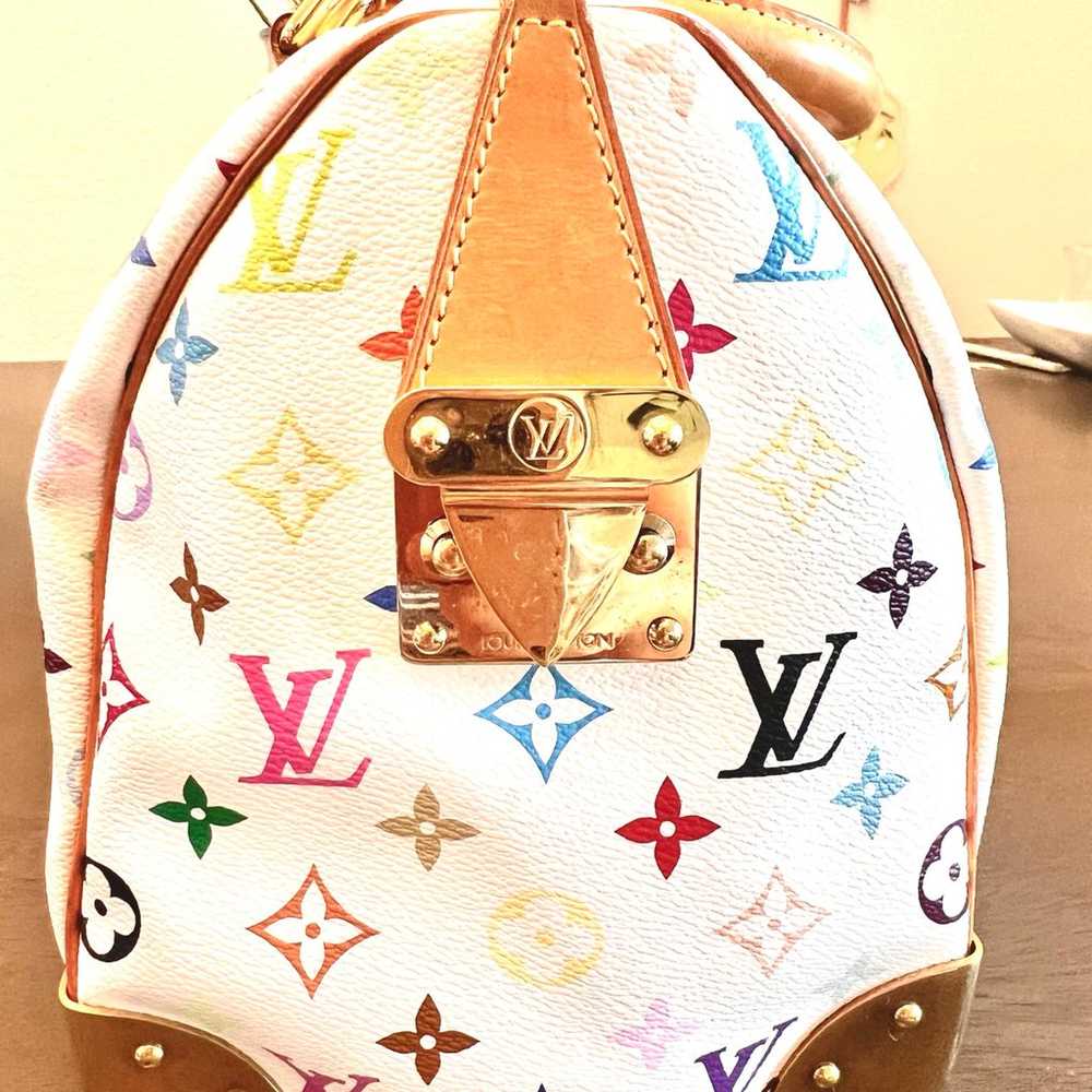 Louis Vuitton white, Print, Multicolor speedy 30 … - image 8