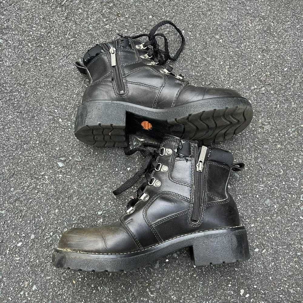 vintage 2000s black harley davidson boots - image 3