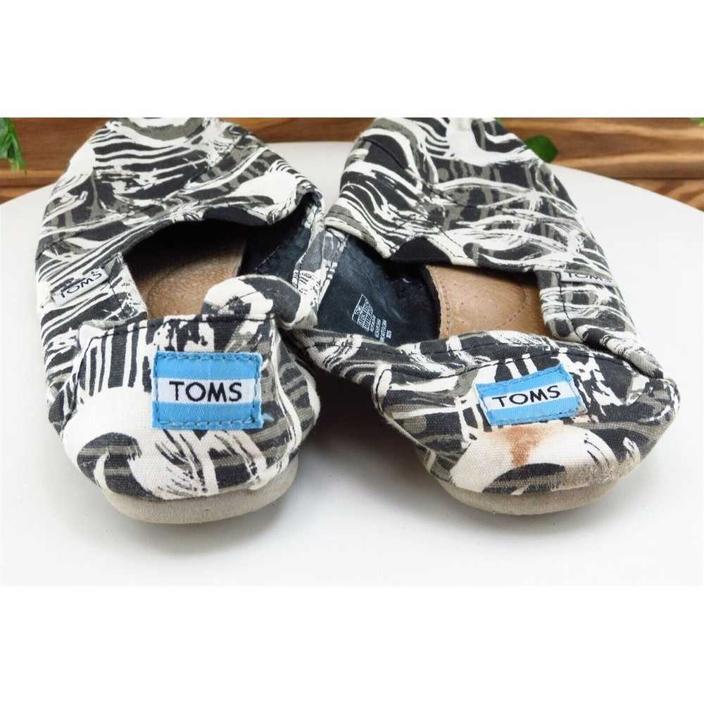 Toms Women Sz 8.5 M Gray Flat Fabric Shoes - image 7