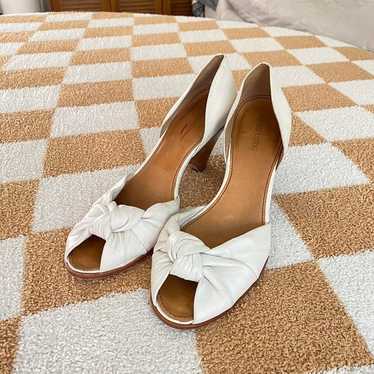 CORSO COMO WHITE CREAM LEATHER VINTAGE HEELS PUMP… - image 1