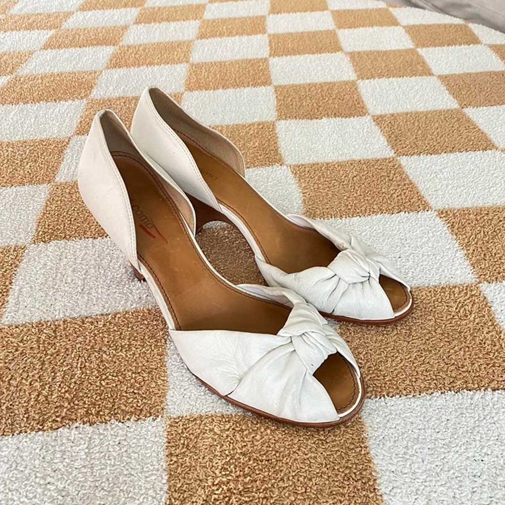 CORSO COMO WHITE CREAM LEATHER VINTAGE HEELS PUMP… - image 2