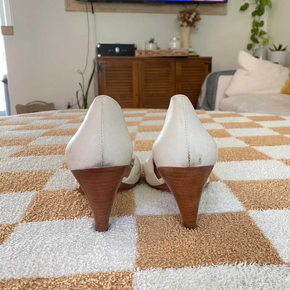 CORSO COMO WHITE CREAM LEATHER VINTAGE HEELS PUMP… - image 5