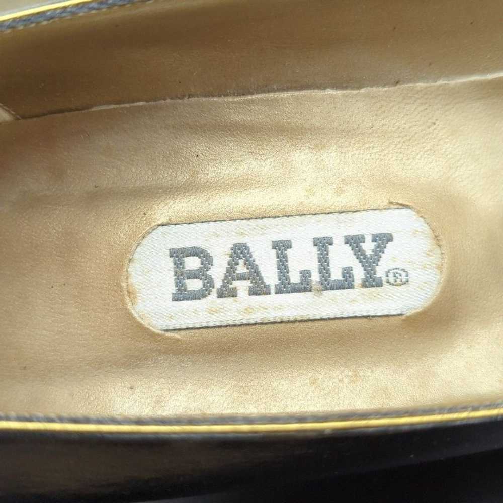 Vintage Bally Black and gold leather high heels s… - image 9