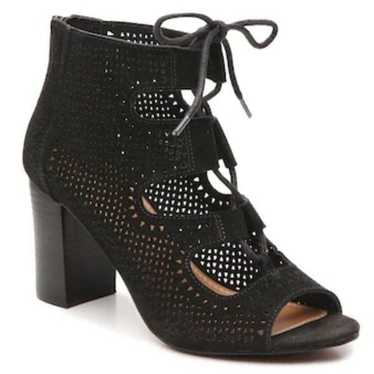 Crown Vintage Eralicia black suede lace up heels