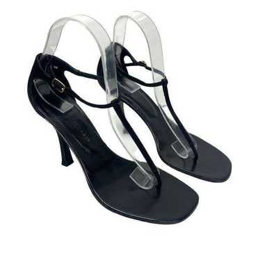 Vintage Colin Stuart Black T-Bar Strappy Heels - image 1