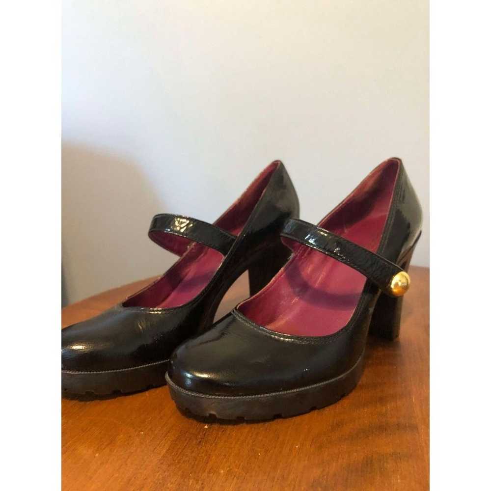 Coach Vintage Lilas Crinkle Black Patent Leather … - image 1