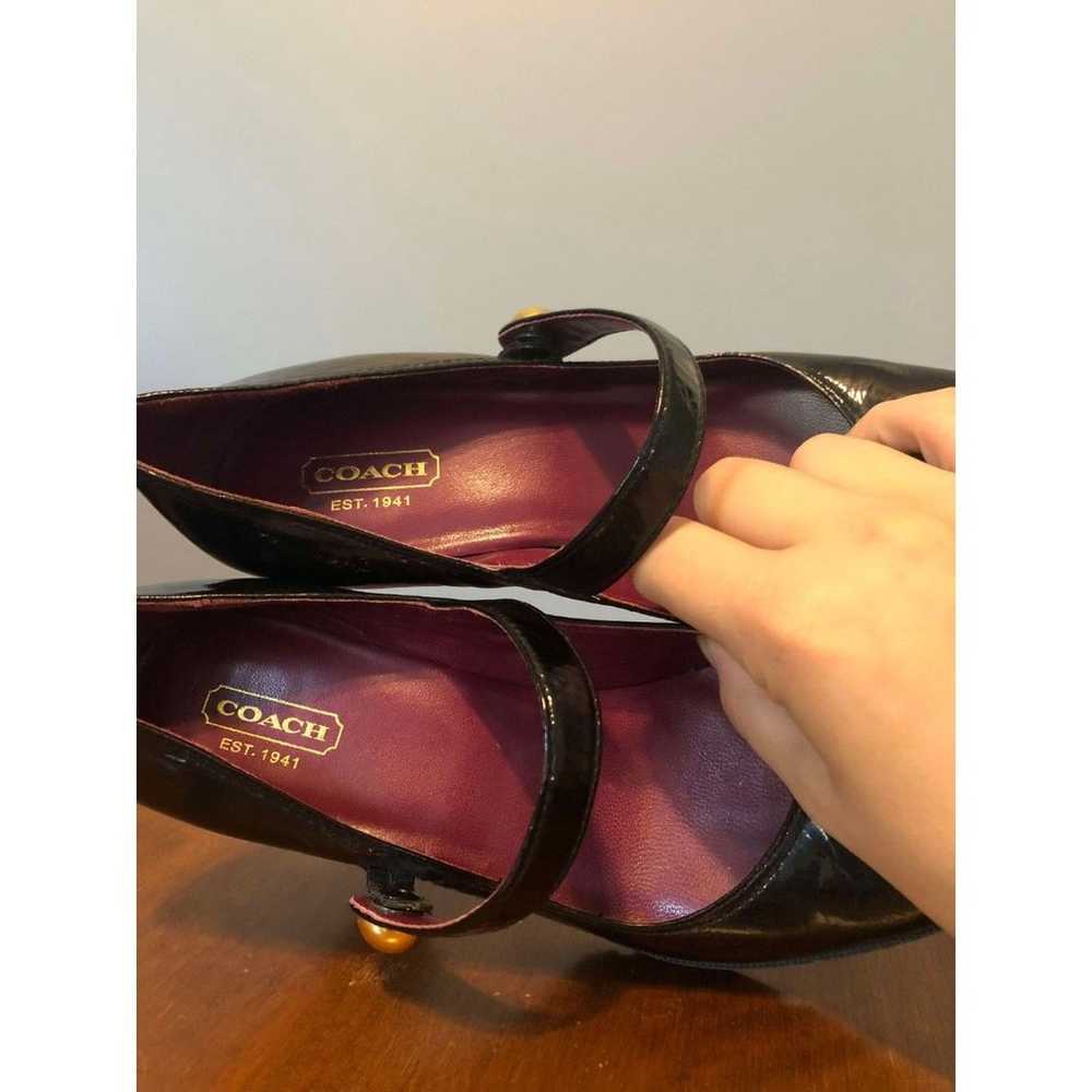 Coach Vintage Lilas Crinkle Black Patent Leather … - image 4